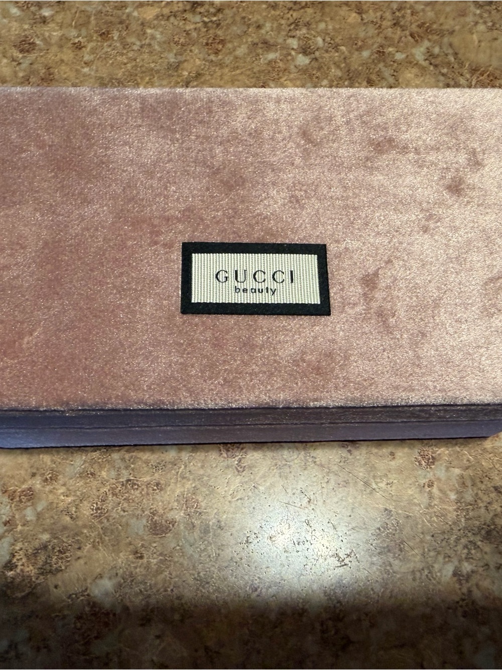 Gucci Velvet Makeup Case in Rose Gold